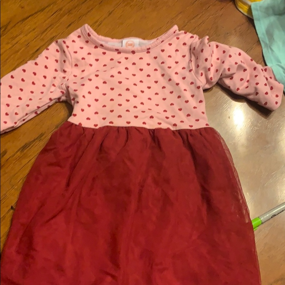 4t wonder nation dress with maroon tulle